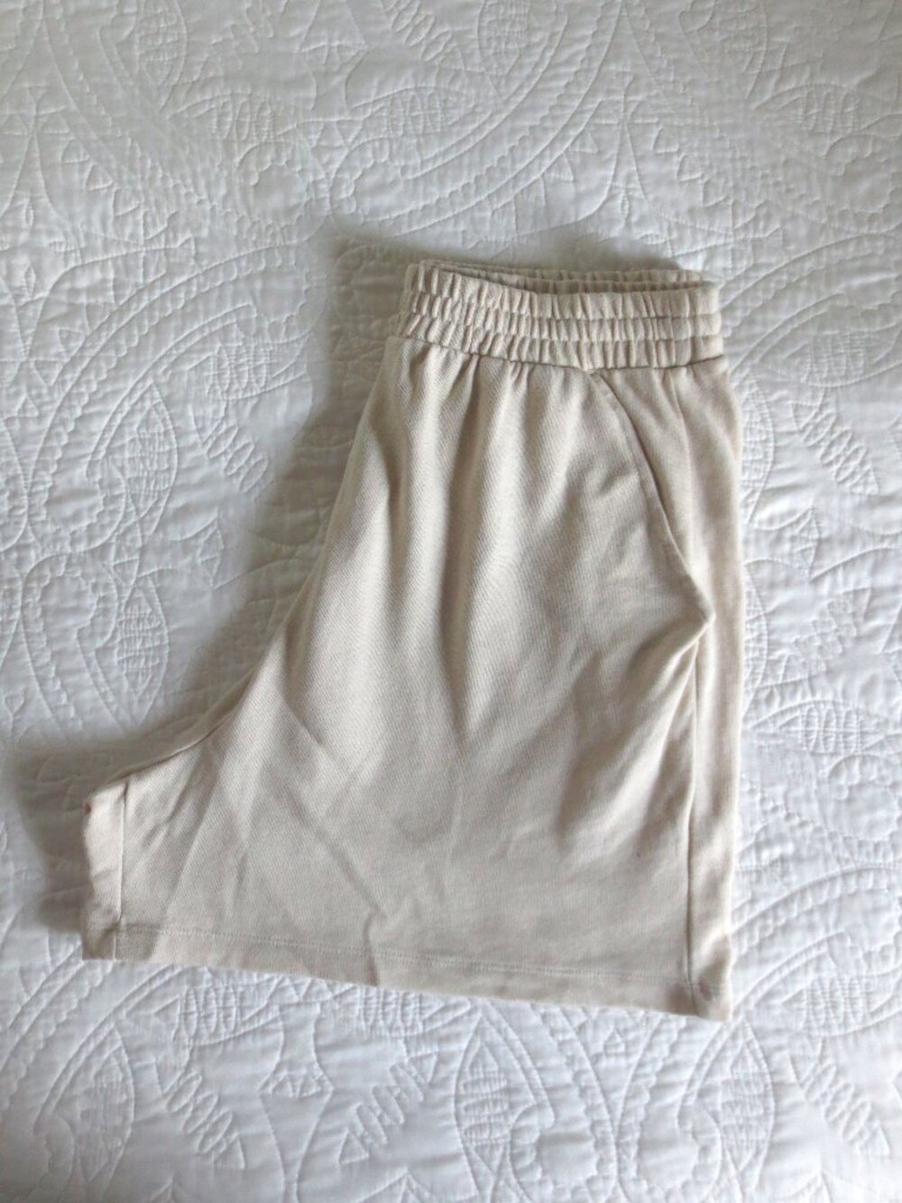 Old Navy High-Waist Beige Cotton Shorts